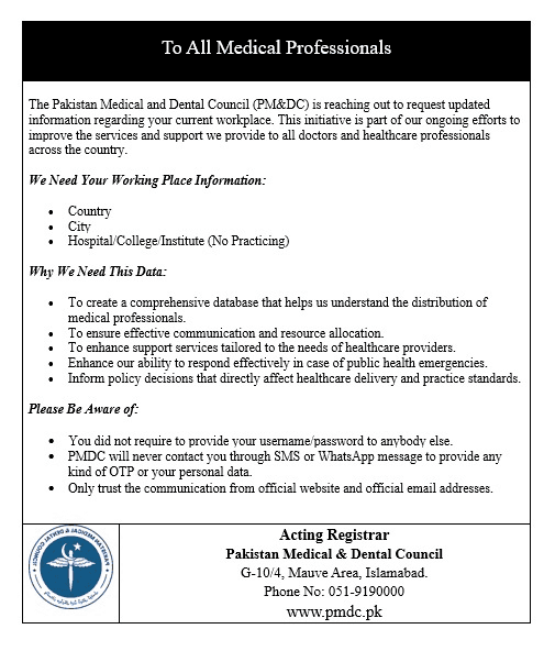 Public Notice for Working Place Data Collection